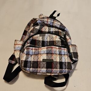 Vera Bradley Essential Compact Quilted Backpack In Perfectly Plaid